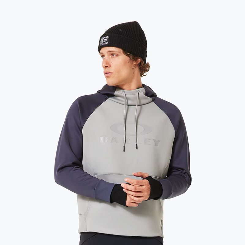 Férfi snowboard kapucnis pulóver Oakley Sierra DWR Fleece Hoody 2.0 cement