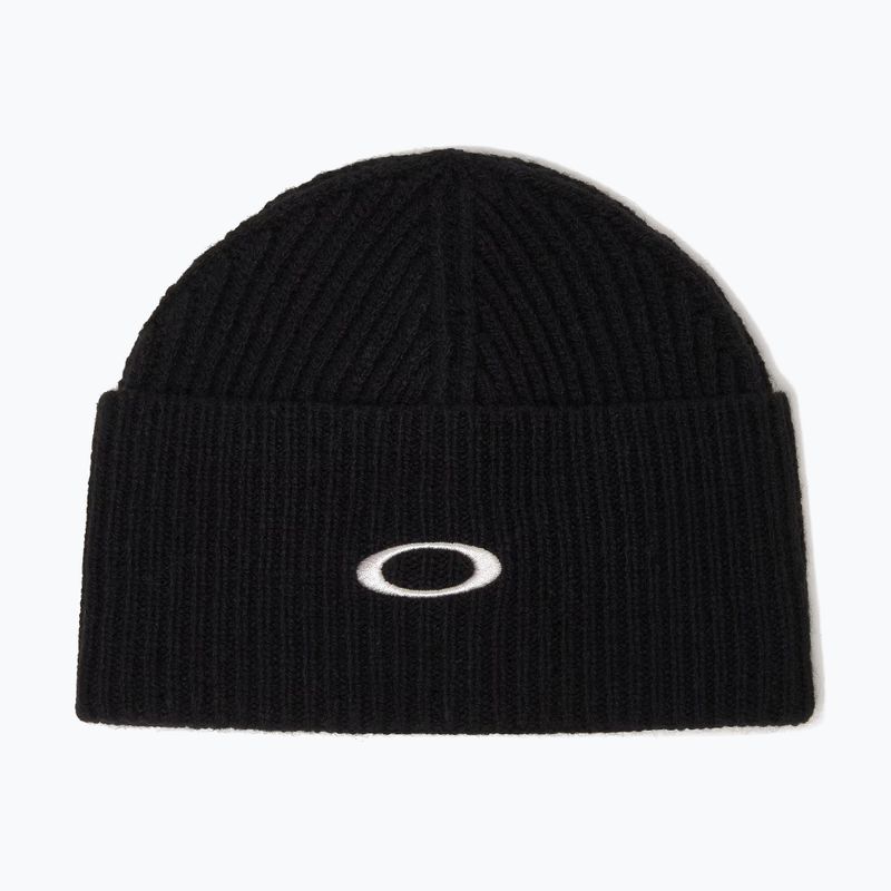 Téli sapka Oakley Ellipse Ribbed Beanie blackout
