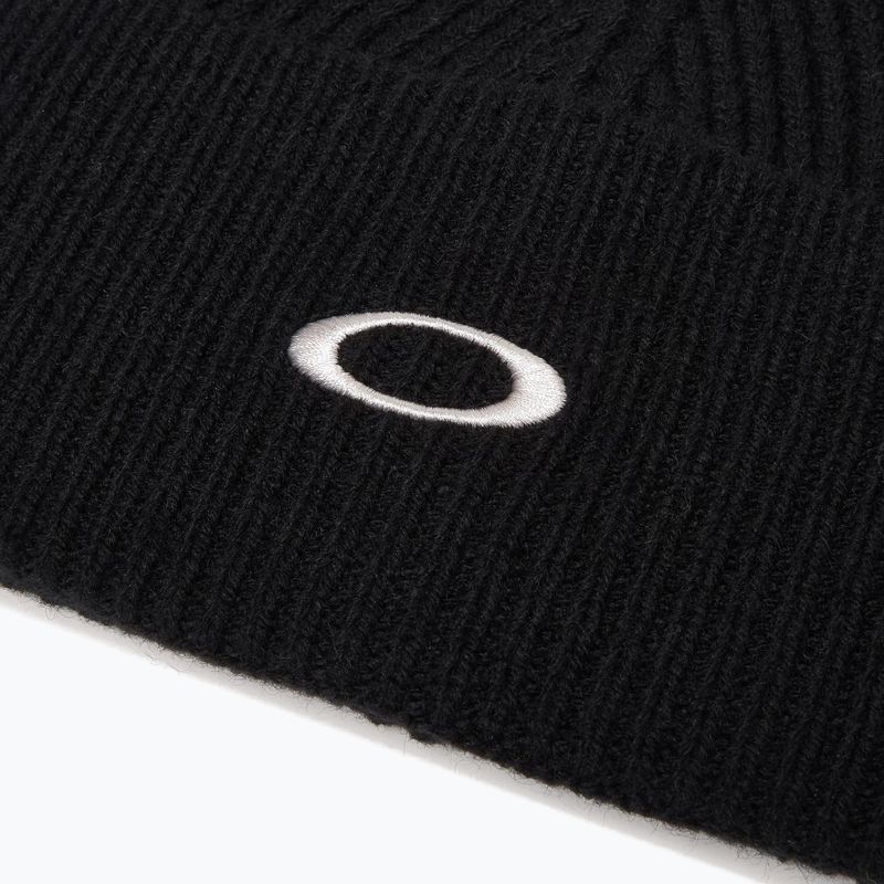 Téli sapka Oakley Ellipse Ribbed Beanie blackout 3