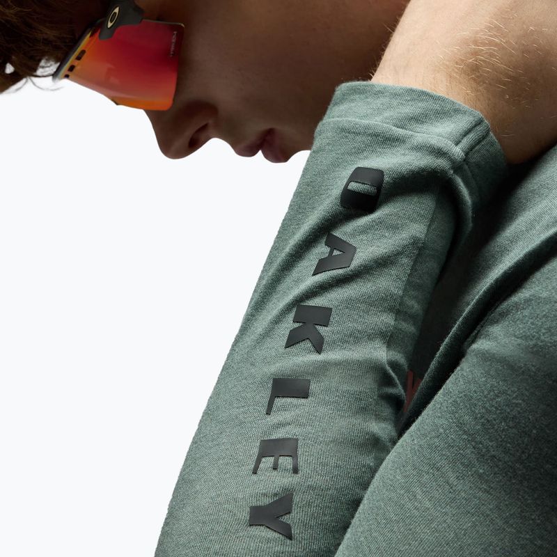 Férfi kerékpáros hosszú ujjú póló Oakley Seeker Flow LS74O aviator green 4