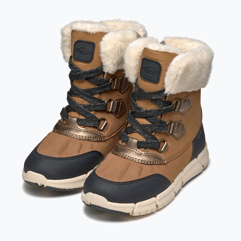 Geox Flexyper ABX whisky / fekete gyermek hócipő 11
