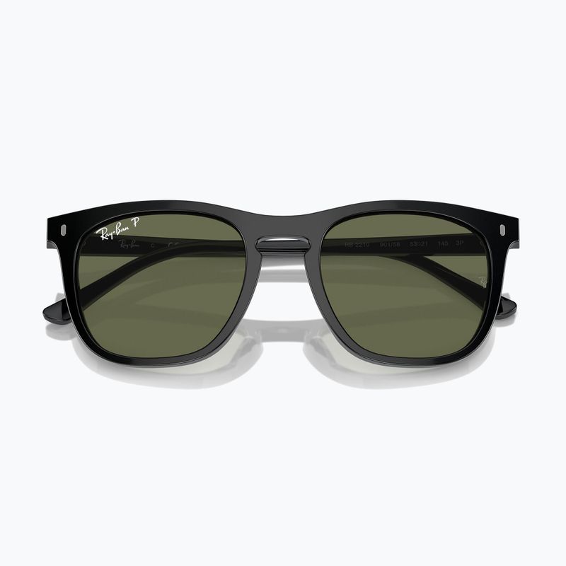 Napszemüveg Ray-Ban RB2210 black/green polarized 3