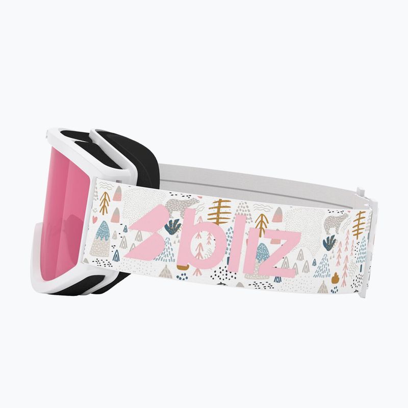 Gyerek síszemüveg Bliz Pixie Jr matte white/pink 4