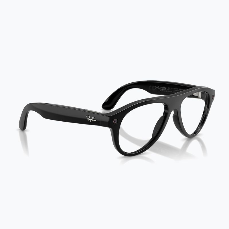 Kamerás szemüveg Ray-Ban Meta Aviator shiny black/trs g. green 4