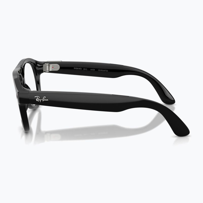 Kamerás szemüveg Ray-Ban Meta Aviator shiny black/trs g. green 5