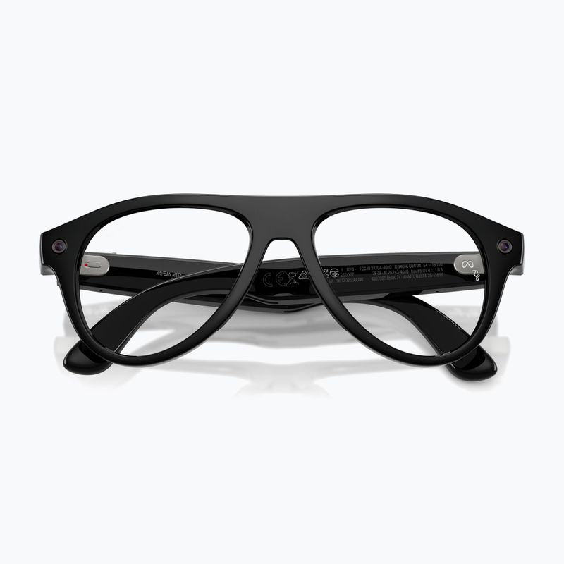 Kamerás szemüveg Ray-Ban Meta Aviator shiny black/trs g. green 6