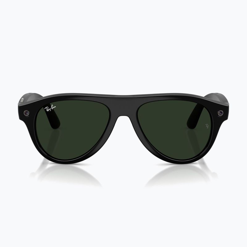 Kamerás szemüveg Ray-Ban Meta Aviator shiny black/trs g. green 7