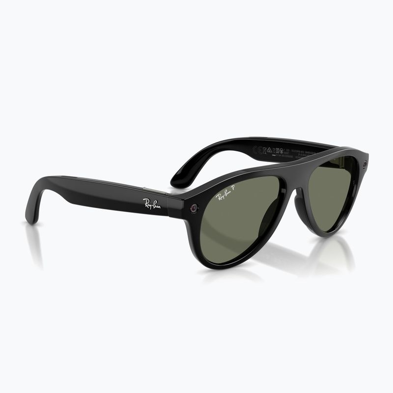 Kamerás szemüveg Ray-Ban Meta Aviator shiny black/g15 green polar 4