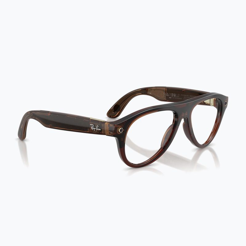 Kamerás szemüveg Ray-Ban Meta Aviator transp. umber/trs jade 4