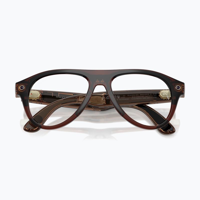 Kamerás szemüveg Ray-Ban Meta Aviator transp. umber/trs jade 6