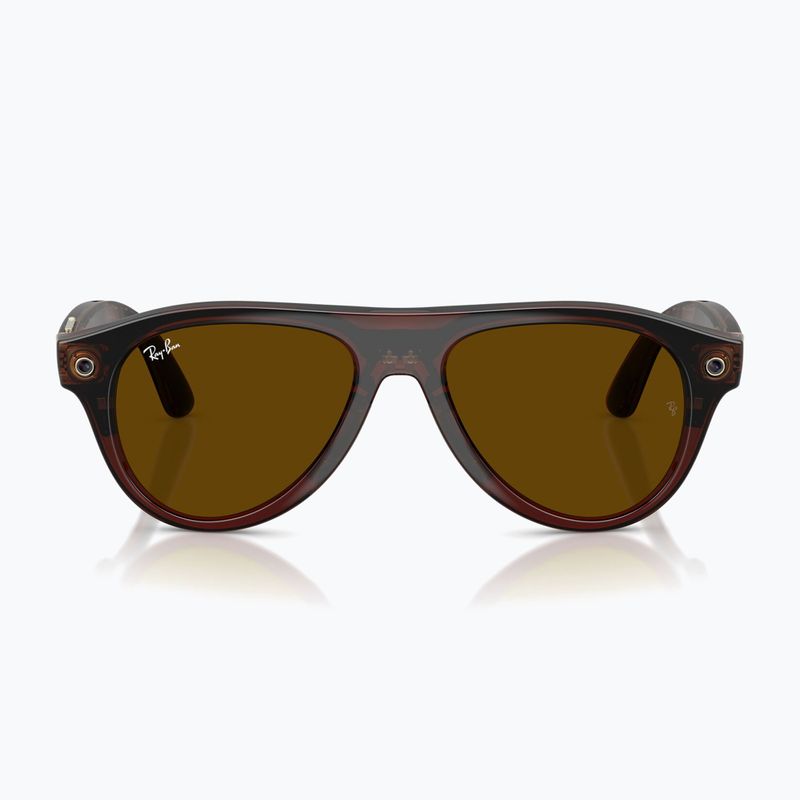 Kamerás szemüveg Ray-Ban Meta Aviator transp. umber/trs jade 7