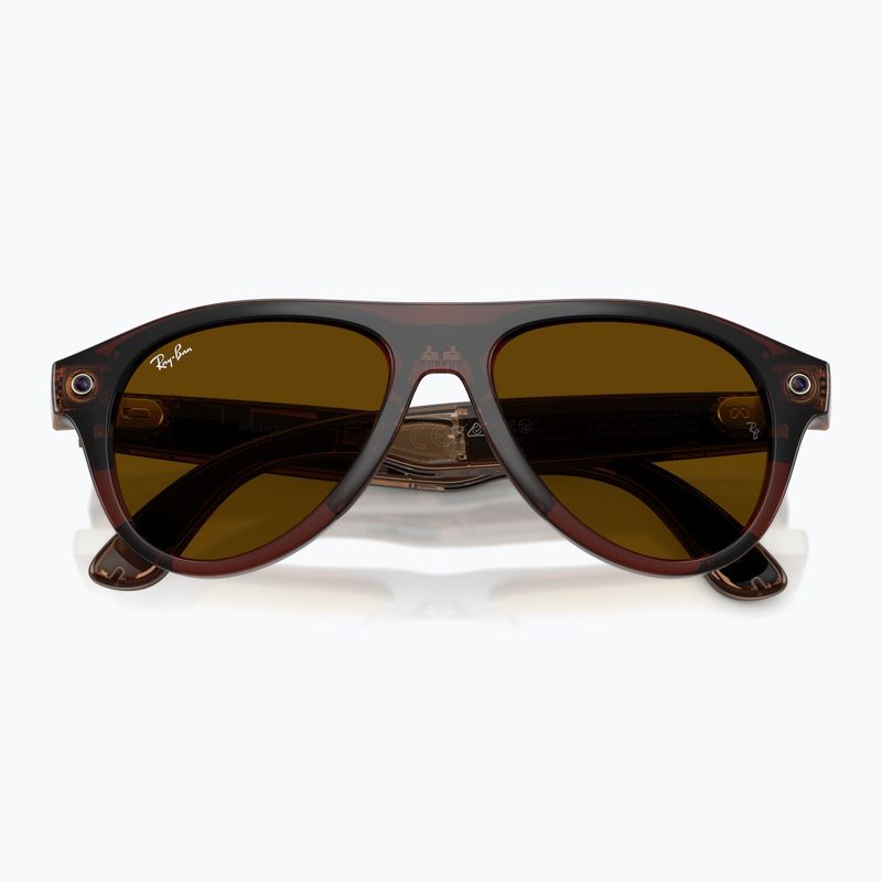 Kamerás szemüveg Ray-Ban Meta Aviator transp. umber/trs jade 9