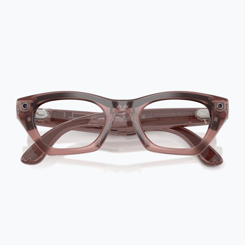 Kamerás szemüveg Ray-Ban Meta Zena milky pink blush/trs grey 3