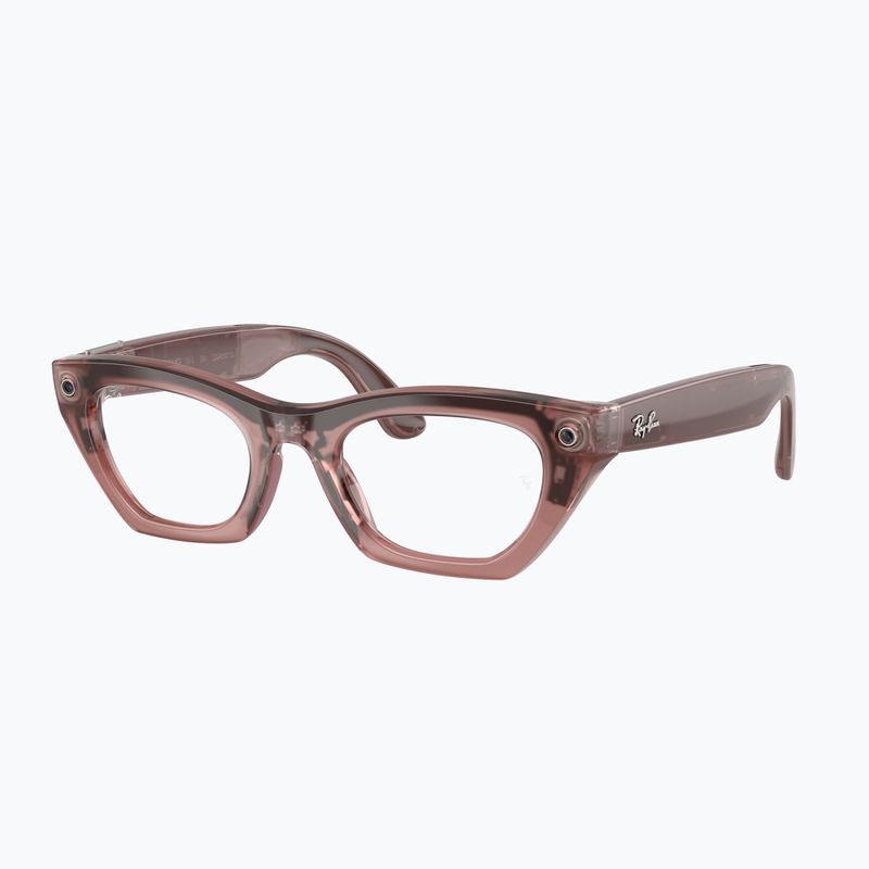 Kamerás szemüveg Ray-Ban Meta Zena milky pink blush/trs grey 5