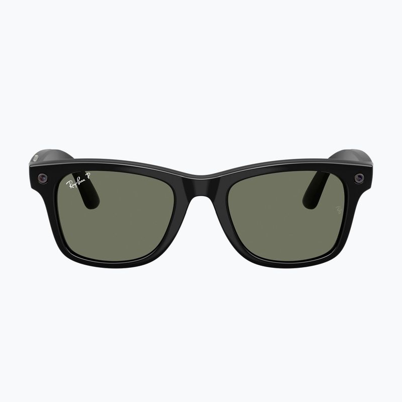 Kamerás szemüveg Ray-Ban Meta Wayfarer shiny black/g15 green polar 2
