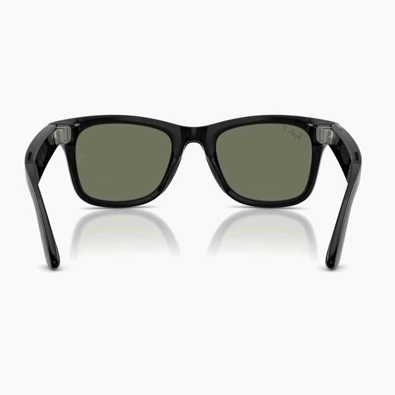 Kamerás szemüveg Ray-Ban Meta Wayfarer shiny black/g15 green polar 3