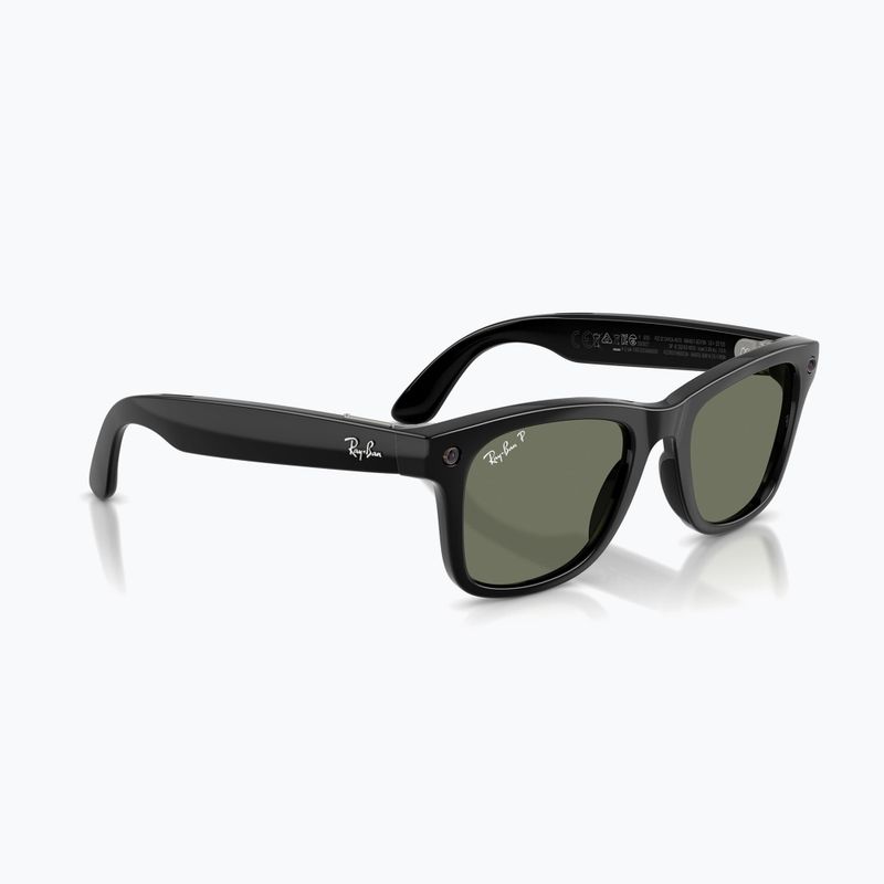 Kamerás szemüveg Ray-Ban Meta Wayfarer shiny black/g15 green polar 4
