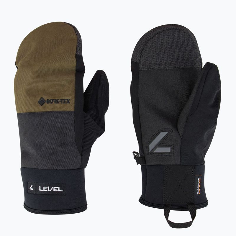 Férfi síkesztyű Level Matrix Mitt Gore-Tex olive green