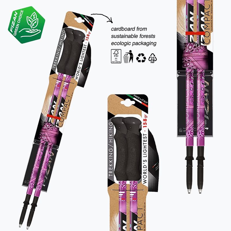 Fizan Compact MS magenta színű túrabotok 3