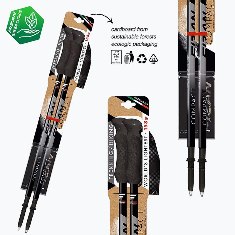 Fizan Compact szürke trekking botok 3