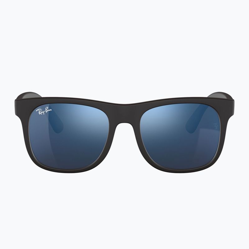 Gyerek napszemüveg Ray-Ban Justin matt rubber black/blue mirror 2