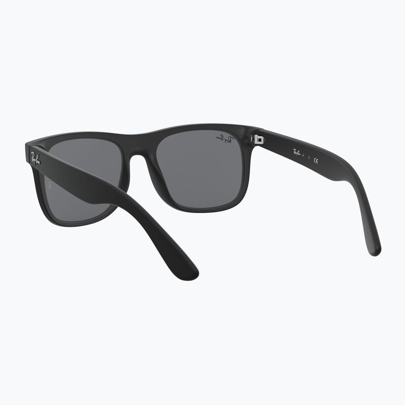 Gyerek napszemüveg Ray-Ban Justin matt rubber black/blue mirror 5