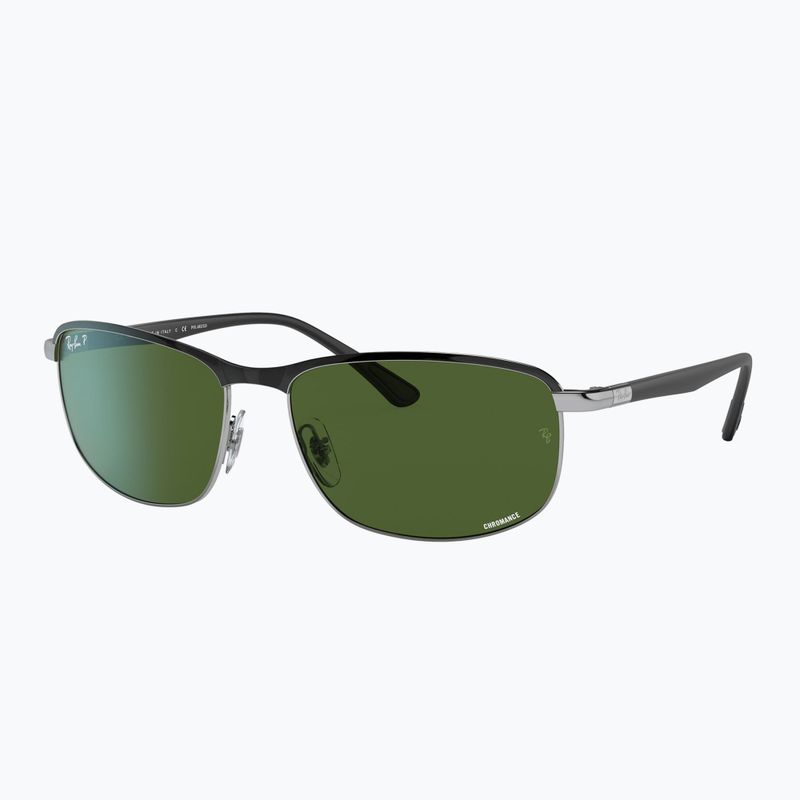 Napszemüveg Ray-Ban Rb3671 Polarized+ Lenses black silver/dark green polarized+ 4