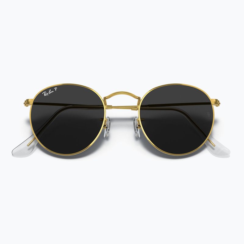 Napszemüveg Ray-Ban Round Metal gold/black polarized 3