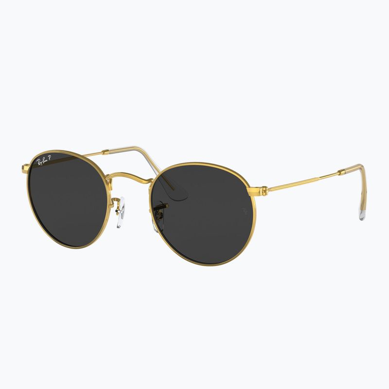 Napszemüveg Ray-Ban Round Metal gold/black polarized 4