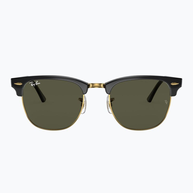 Napszemüveg Ray-Ban Clubmaster Classic black/gold/green g-15 2