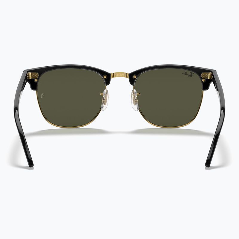 Napszemüveg Ray-Ban Clubmaster Classic black/gold/green g-15 5