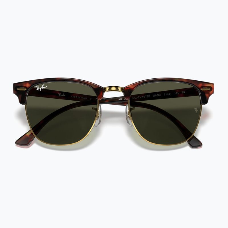 Napszemüveg Ray-Ban Clubmaster Classic tortoiseshell/gold/green g-15 3