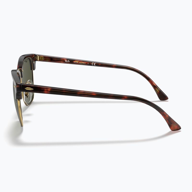 Napszemüveg Ray-Ban Clubmaster Classic tortoiseshell/gold/green g-15 7