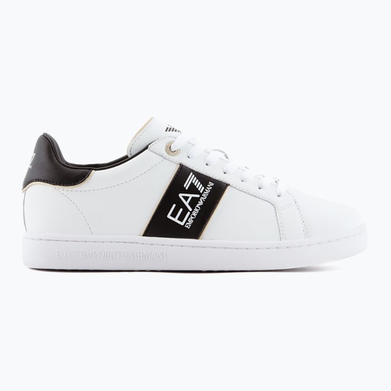 EA7 Emporio Armani Classic Logo cipő fehér/ fekete/ arany 9