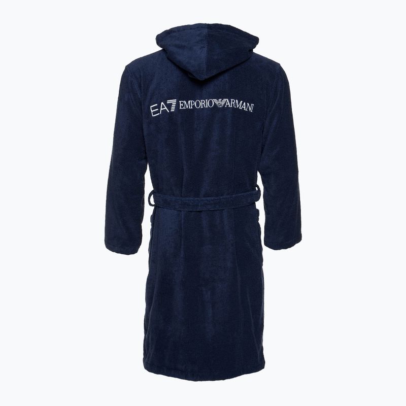 EA7 Emporio Armani Water Sports Core blu navy/ bianco fürdőköntös 2