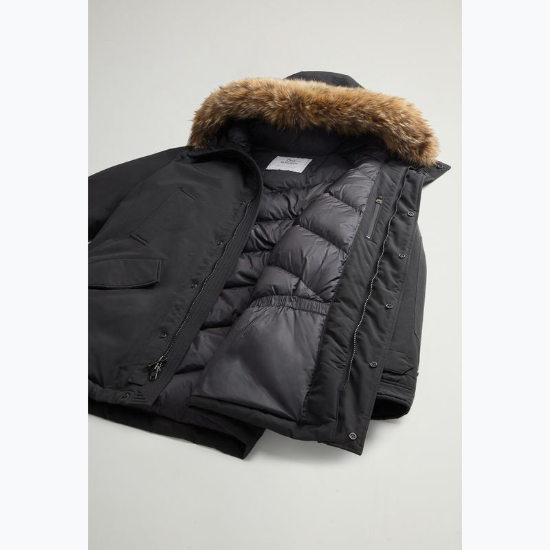 Férfi Woolrich Polar magas nyakú szőrme kabát fekete 6