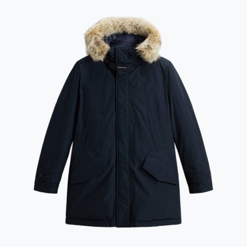 Férfi Woolrich Polar magas galléros szőrme melton kék dzseki 5