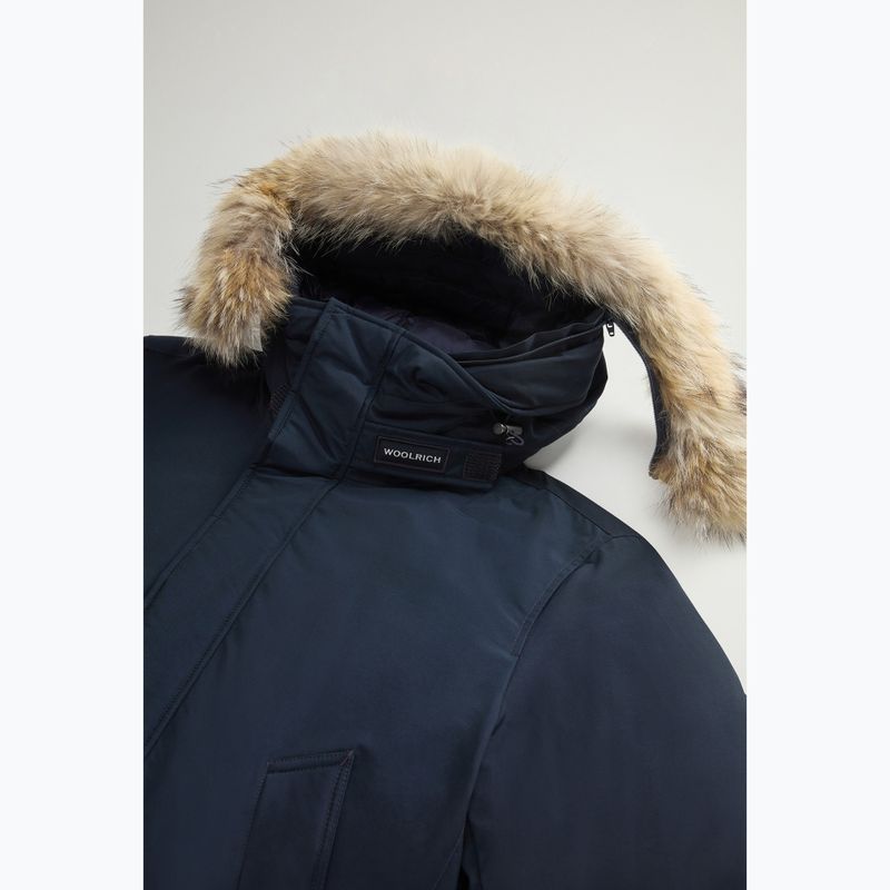 Férfi Woolrich Polar magas galléros szőrme melton kék dzseki 8