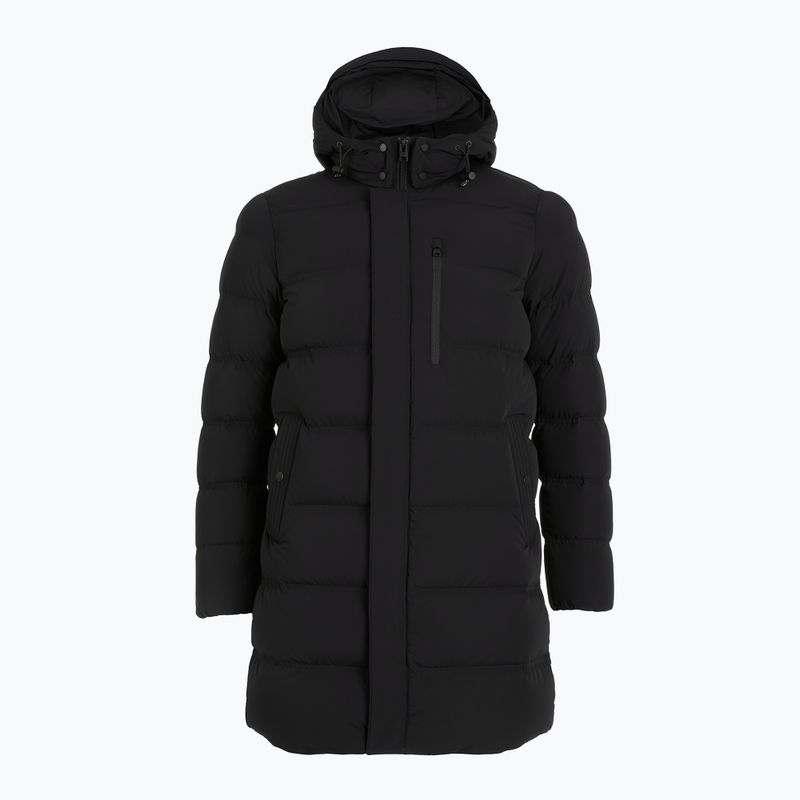 Férfi Woolrich Matt Stretch Hosszú Puffer dzseki fekete 6