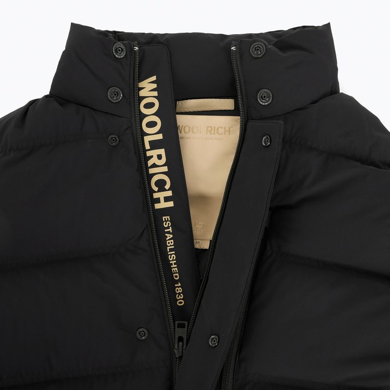Férfi Woolrich Matt Stretch Hosszú Puffer dzseki fekete 12