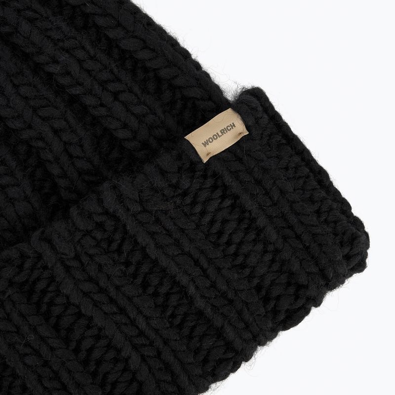 Női téli sapka Woolrich Chunky Beanie fekete 3