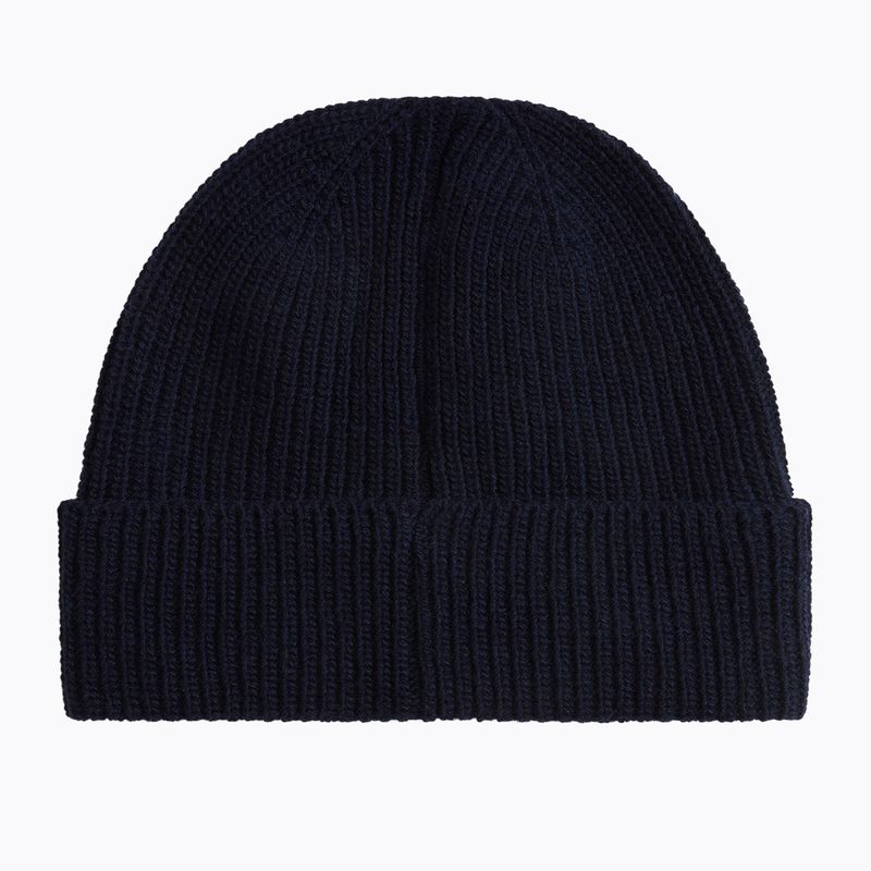Férfi téli sapka Woolrich Knitted Ribbed Beanie melton blue 2
