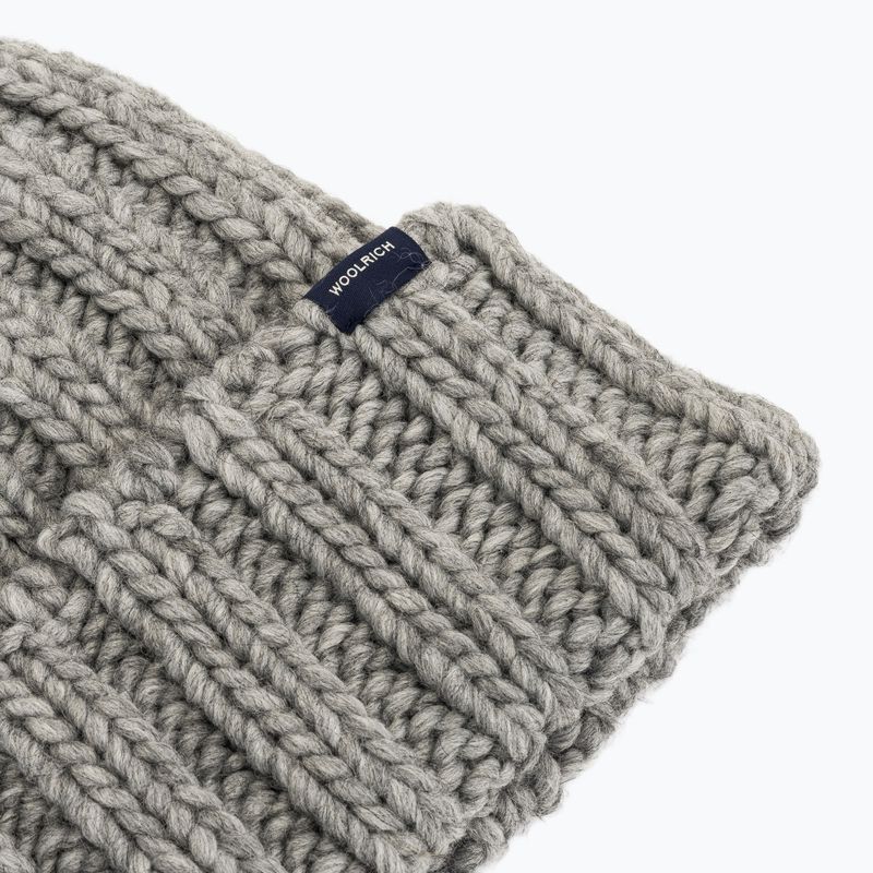 Női téli sapka Woolrich Chunky Beanie light grey melange 3