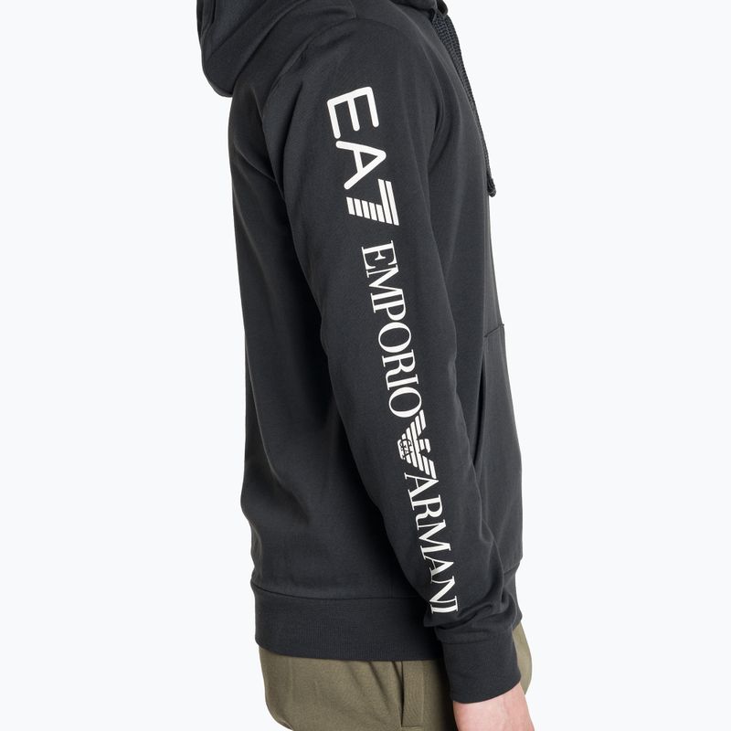 Férfi pulóver EA7 Emporio Armani Train Logo Series Hoodie Extended Logo Coft night blue/white logo 4
