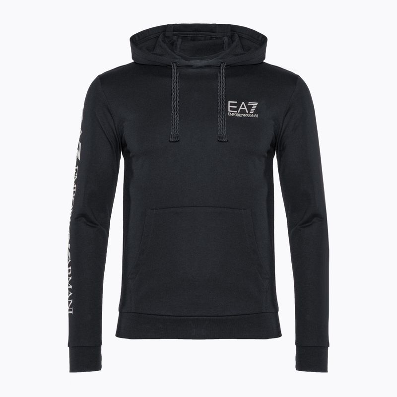 Férfi pulóver EA7 Emporio Armani Train Logo Series Hoodie Extended Logo Coft night blue/white logo 5