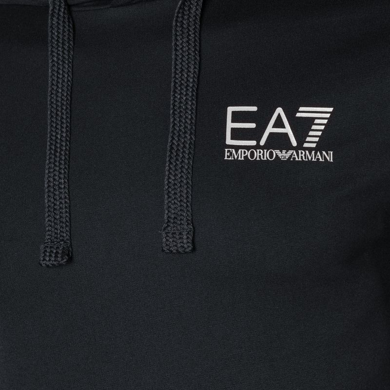 Férfi pulóver EA7 Emporio Armani Train Logo Series Hoodie Extended Logo Coft night blue/white logo 7