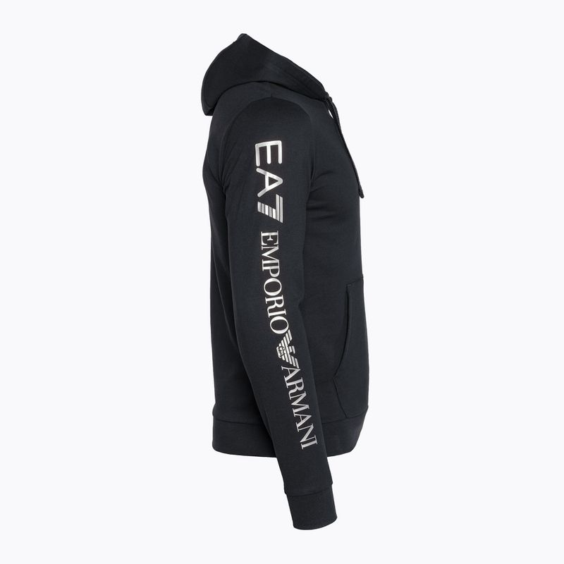 Férfi pulóver EA7 Emporio Armani Train Logo Series Hoodie Extended Logo Coft night blue/white logo 8