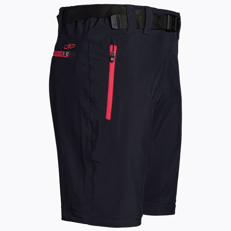 Női trekking nadrág CMP Zip Off fekete/rózsaszín 3T51446 3
