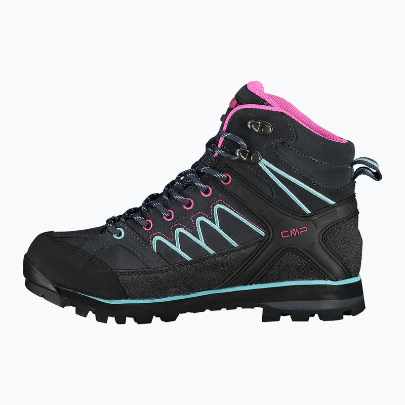 Női trekking cipő CMP Moon Mid WP antracite/acqua 10