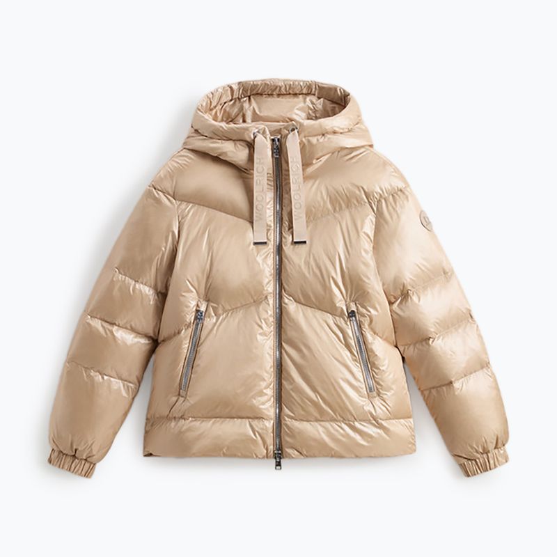 Woolrich női dzseki Aliquippa Short Puffer oxford tan női kabát 4